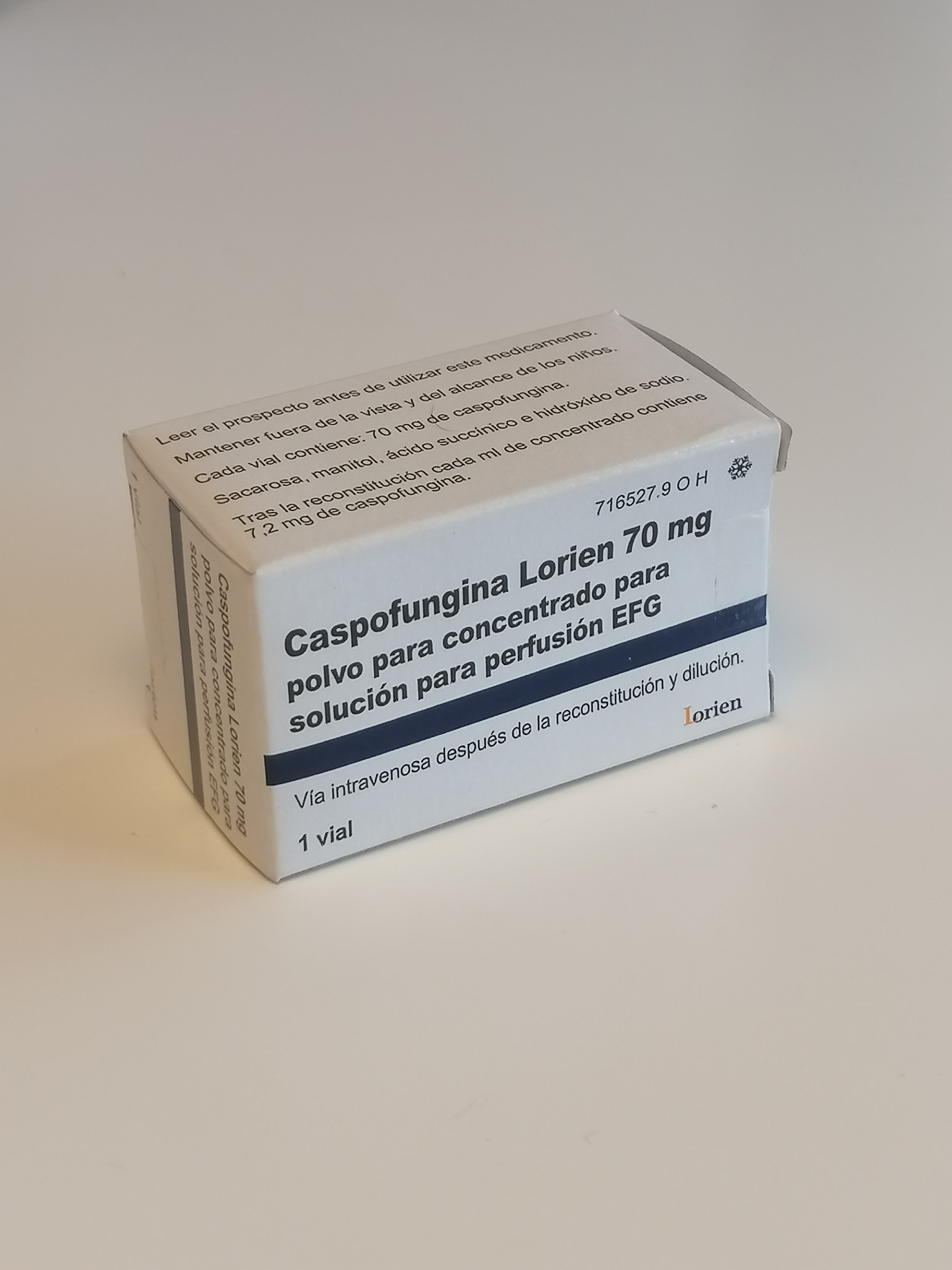 CASPOFUNGINA LORIEN EFG 70 mg 1 VIAL POLVO PARA CONCENTRADO PARA SOLUCION PARA PERFUSION