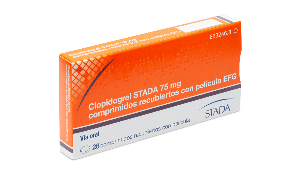 CLOPIDOGREL STADA EFG 75 mg 28 COMPRIMIDOS RECUBIERTOS