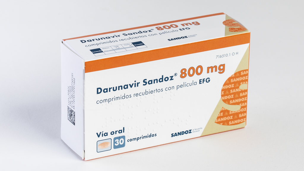 DARUNAVIR SANDOZ EFG 800 mg 30 COMPRIMIDOS RECUBIERTOS