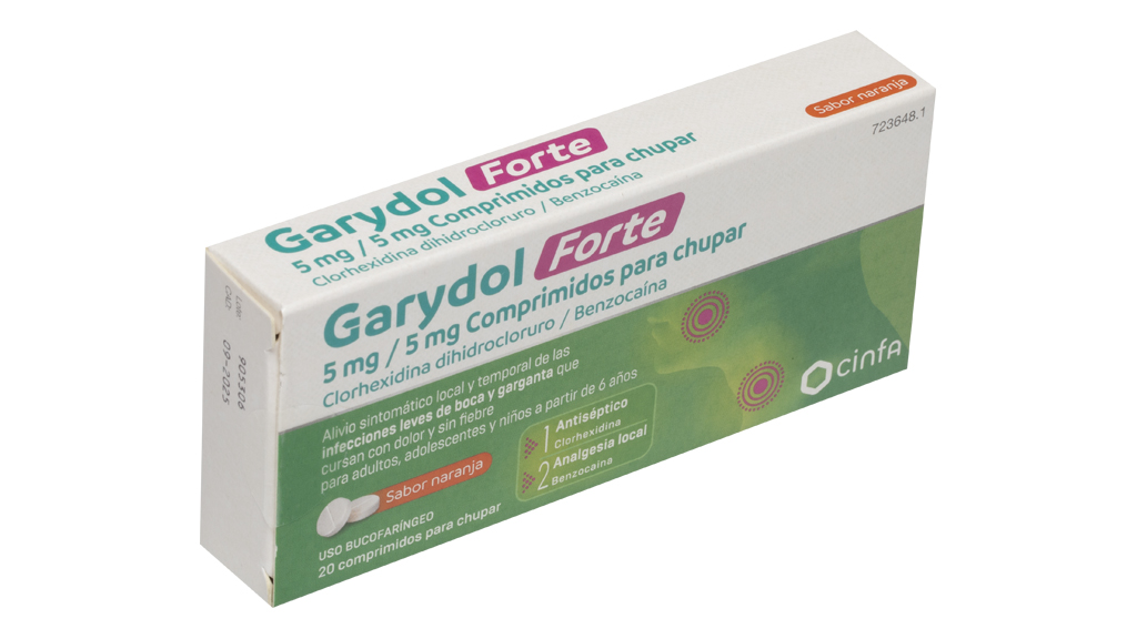 GARYDOL FORTE 5 mg/5 mg 20 COMPRIMIDOS PARA CHUPAR