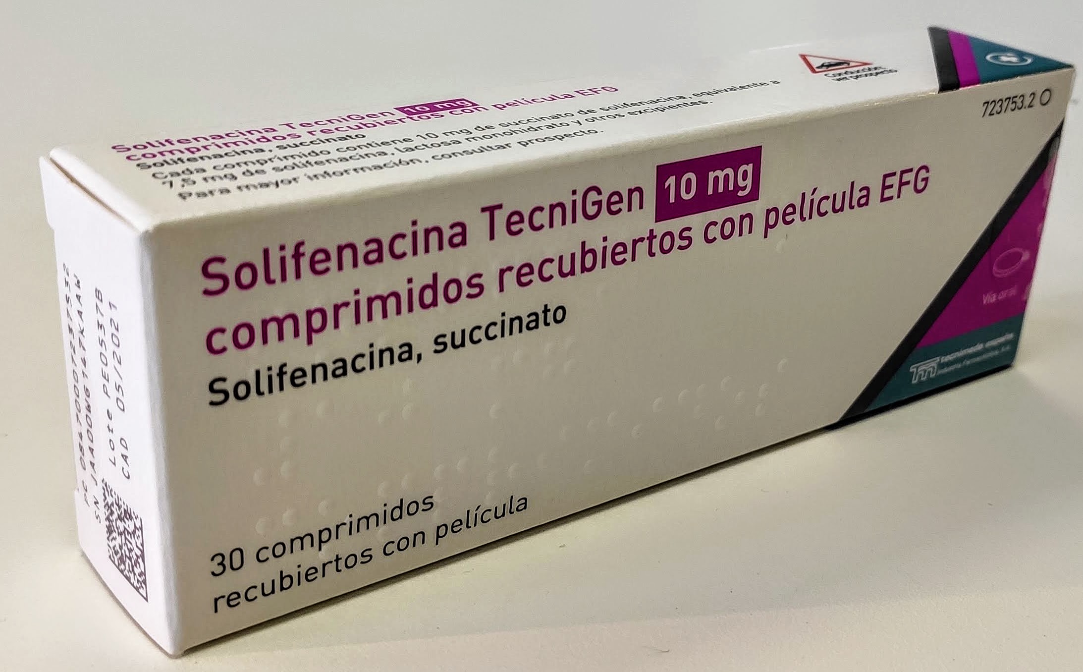 SOLIFENACINA TECNIGEN EFG 10 mg 30 COMPRIMIDOS RECUBIERTOS