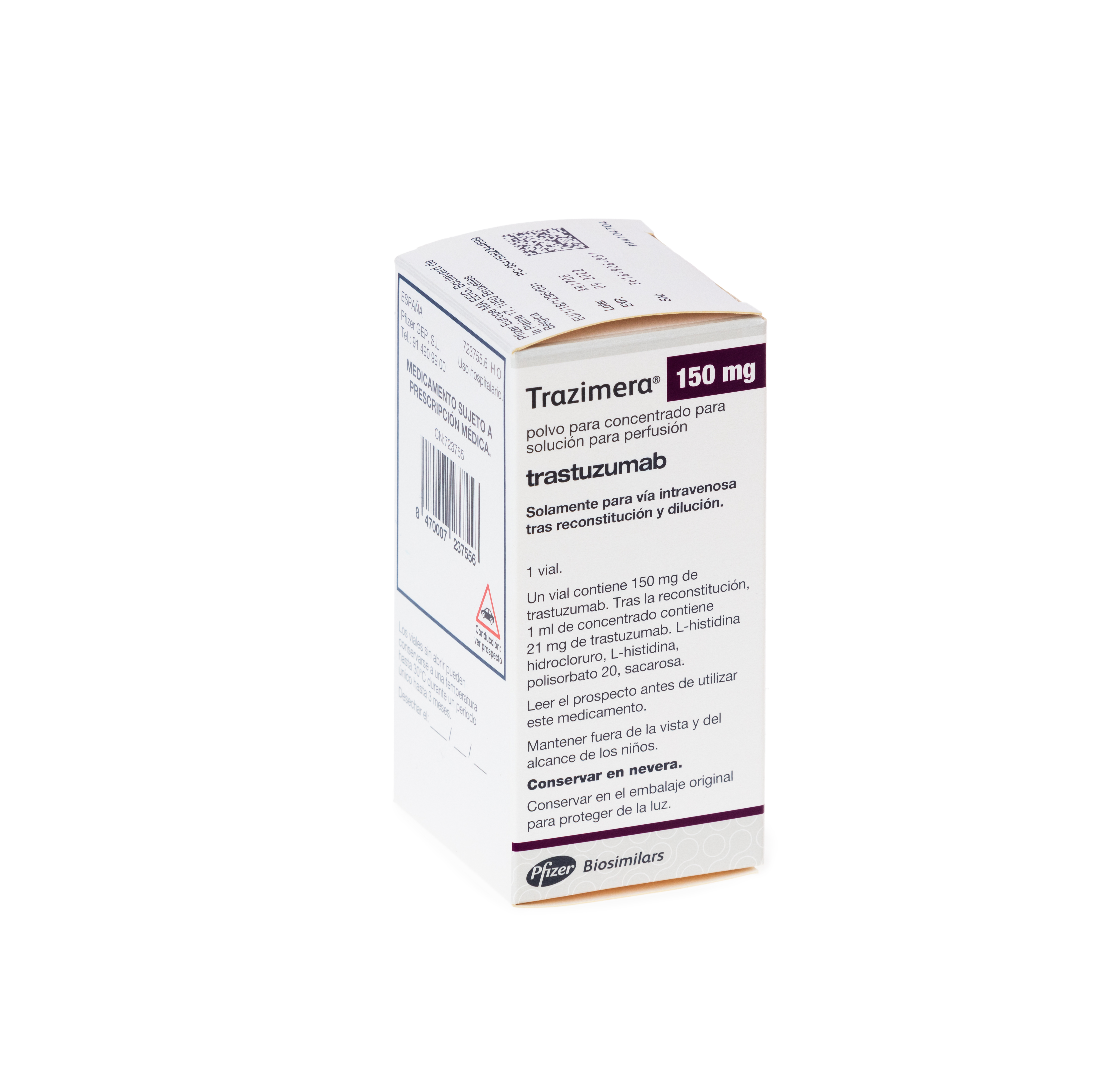 TRAZIMERA 150 mg 1 VIAL POLVO PARA CONCENTRADO PARA SOLUCION PARA PERFUSION
