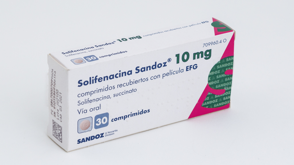 SOLIFENACINA SANDOZ EFG 10 mg 30 COMPRIMIDOS RECUBIERTOS