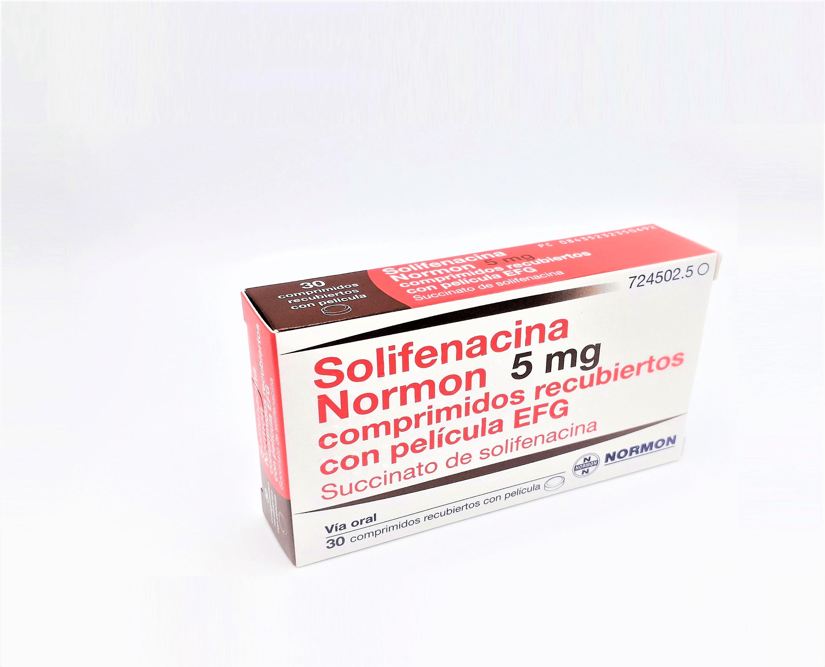 SOLIFENACINA NORMON EFG 5 mg 30 COMPRIMIDOS RECUBIERTOS BLISTER Al/PVC-PVDC