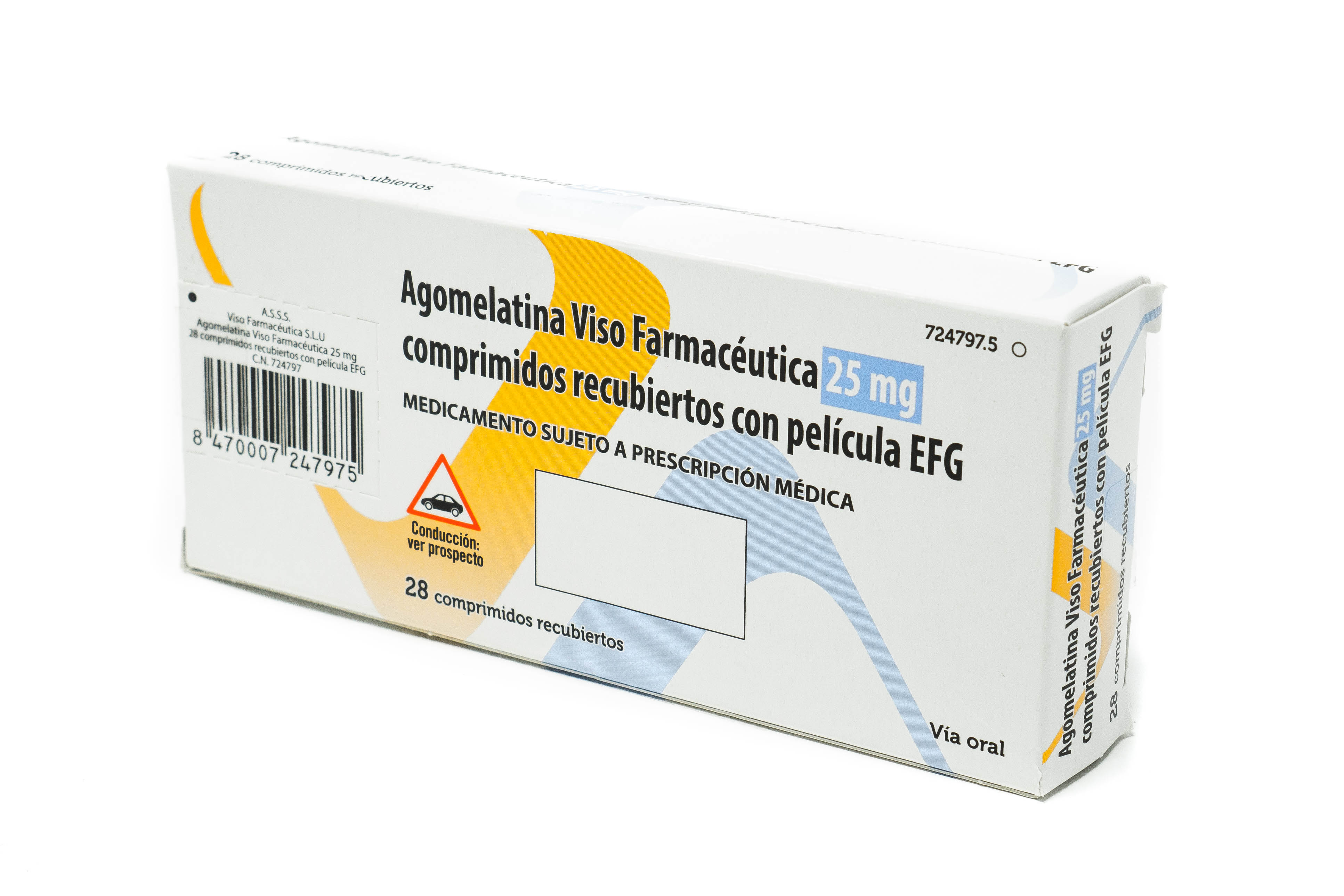 AGOMELATINA VISO FARMACEUTICA EFG 25 mg 28 COMPRIMIDOS RECUBIERTOS