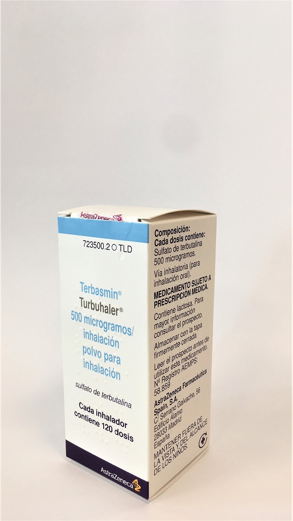 TERBASMIN TURBUHALER 500 microgramos/INHALACION POLVO PARA INHALACION 1 INHALADOR 120 DOSIS