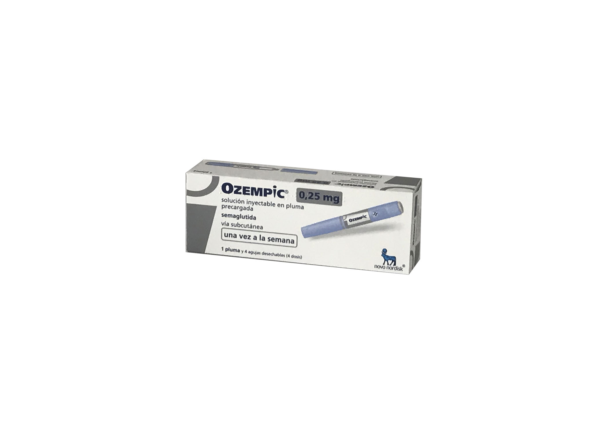 OZEMPIC 0,25 mg 1 PLUMA PRECARGADA SOLUCION INYECTABLE 4 DOSIS 1,5 ml