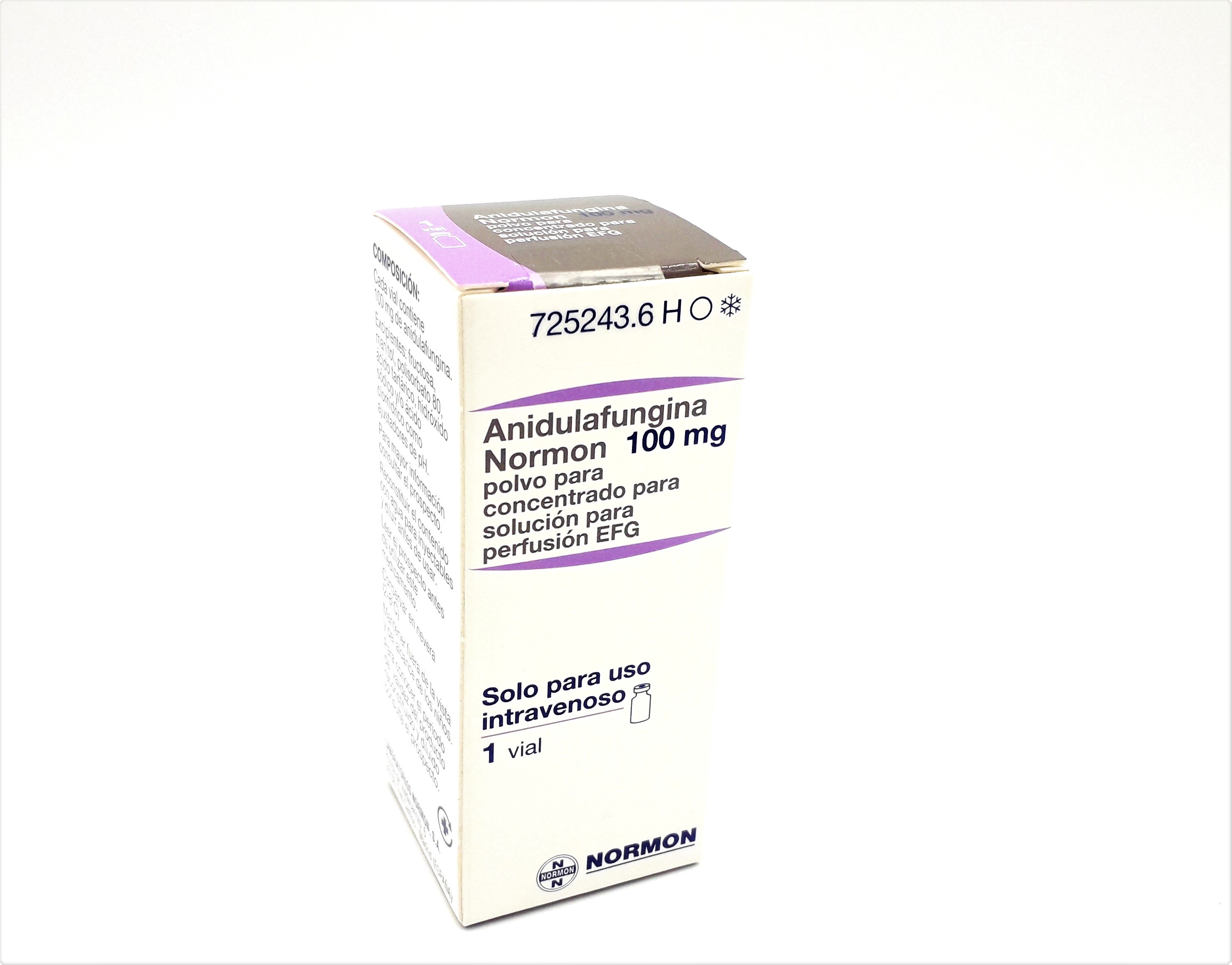 ANIDULAFUNGINA NORMON EFG 100 mg 1 VIAL POLVO PARA CONCENTRADO PARA SOLUCION PARA PERFUSION