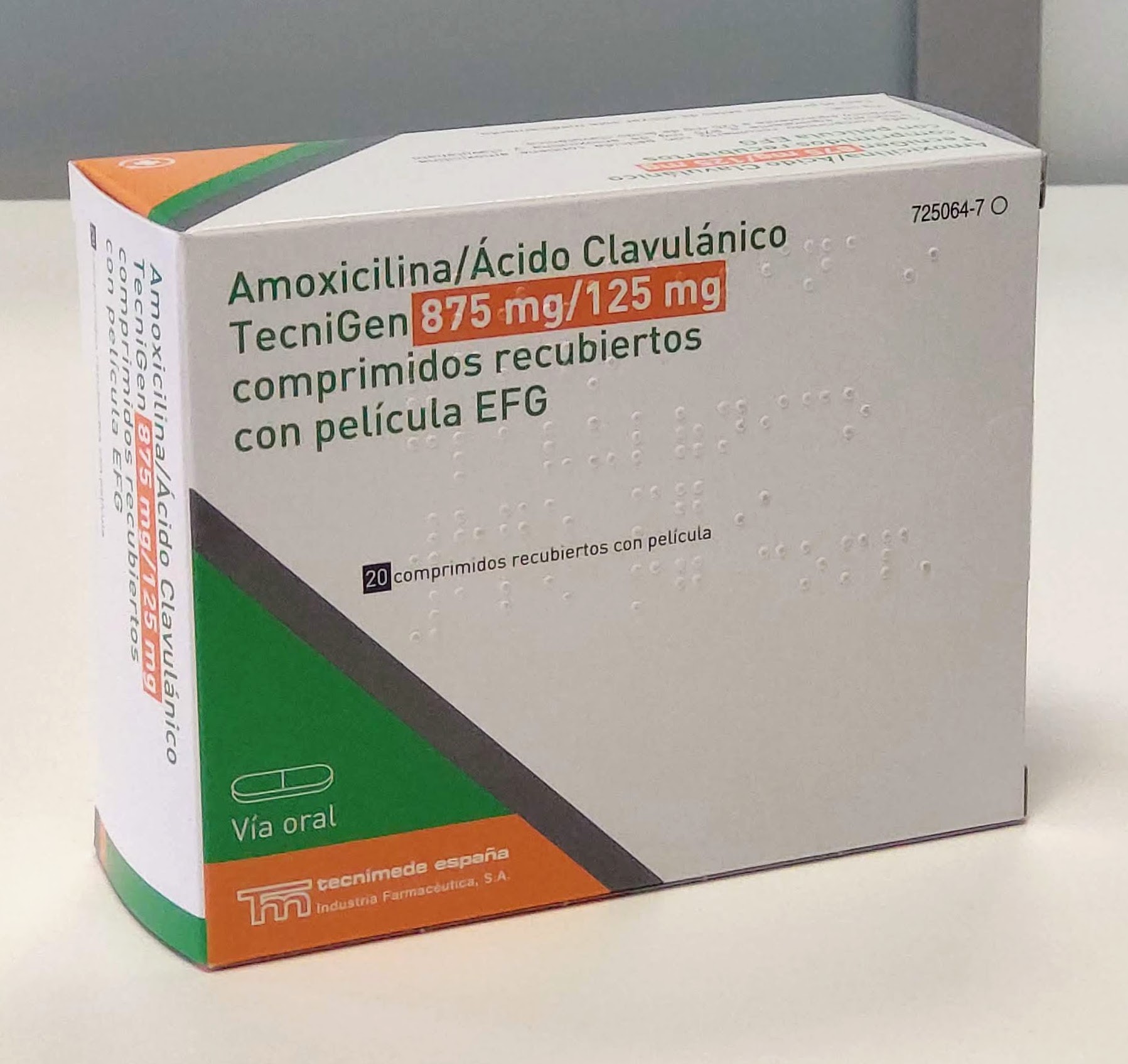 AMOXICILINA/ACIDO CLAVULANICO TECNIGEN EFG 875 mg/125 mg 20 COMPRIMIDOS  RECUBIERTOS - Farmacéuticos
