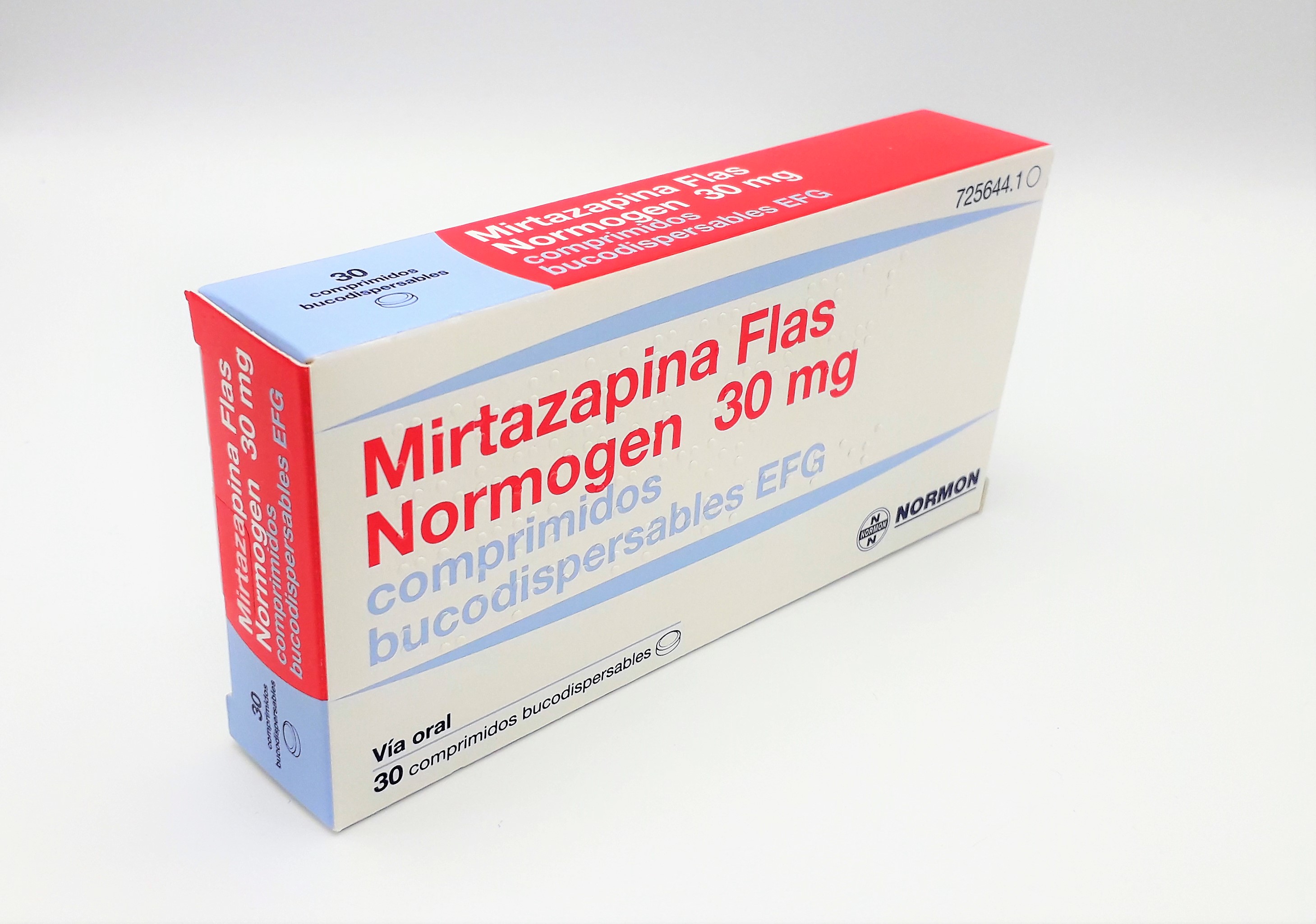 MIRTAZAPINA FLAS NORMOGEN EFG 30 mg 30 COMPRIMIDOS BUCODISPERSABLES