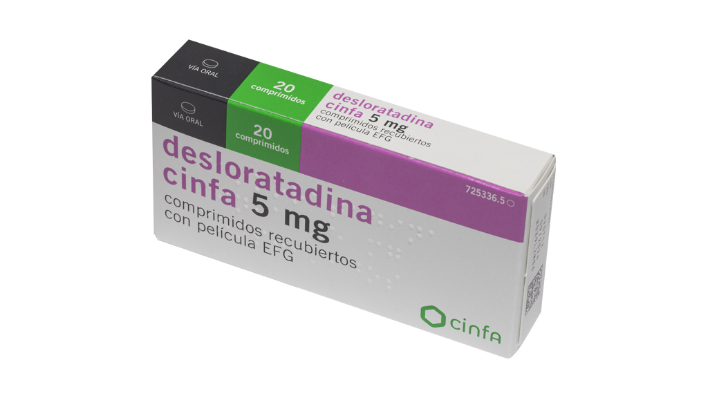 DESLORATADINA CINFA EFG 5 mg 20 COMPRIMIDOS RECUBIERTOS