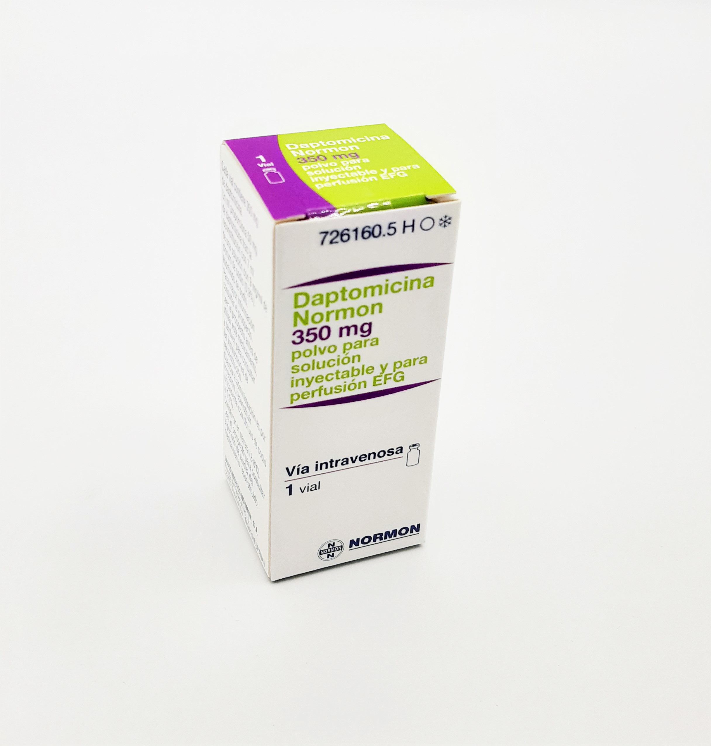DAPTOMICINA NORMON EFG 350 mg 1 VIAL POLVO PARA SOLUCION INYECTABLE Y PARA PERFUSION