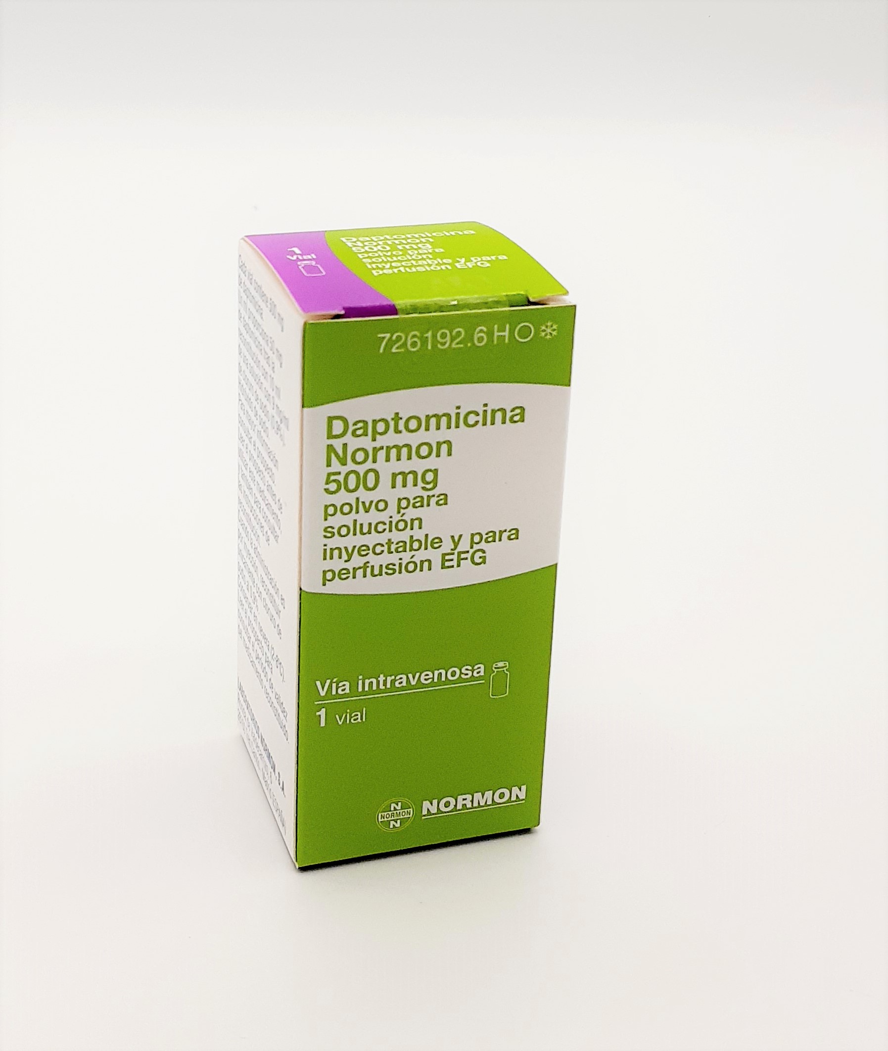 DAPTOMICINA NORMON EFG 500 mg 1 VIAL POLVO PARA SOLUCION INYECTABLE Y PARA PERFUSION