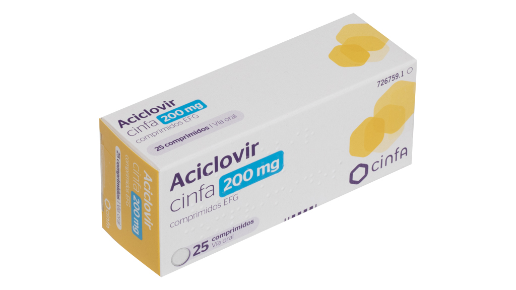 ACICLOVIR CINFA EFG 200 mg 25 COMPRIMIDOS
