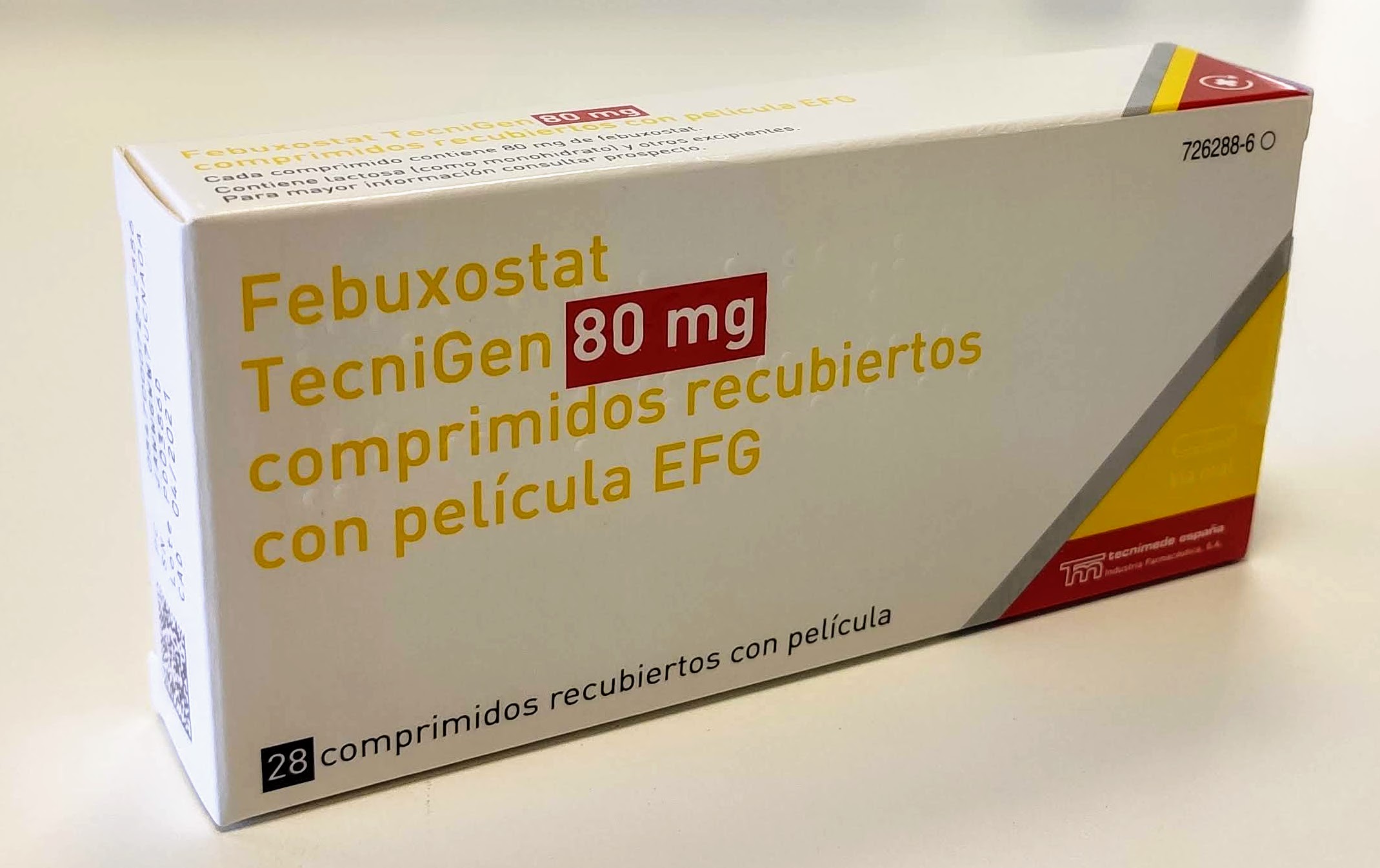 FEBUXOSTAT TECNIGEN EFG 80 mg 28 COMPRIMIDOS RECUBIERTOS