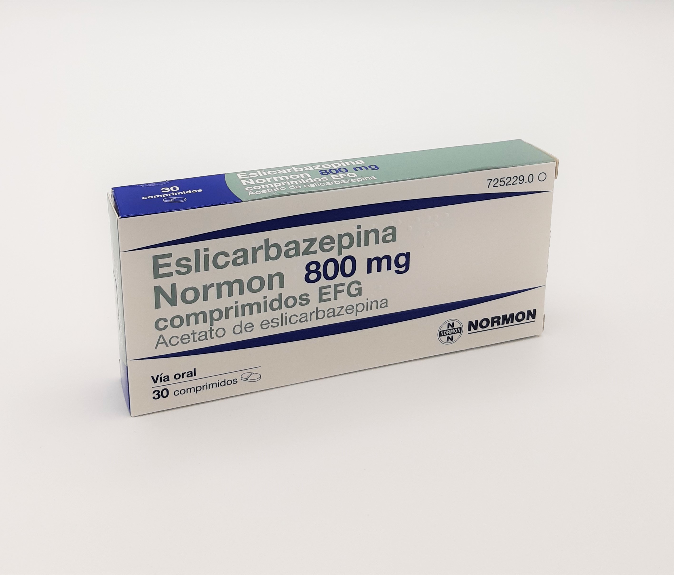 ESLICARBAZEPINA NORMON EFG 800 mg 30 COMPRIMIDOS BLISTER PVC/Al