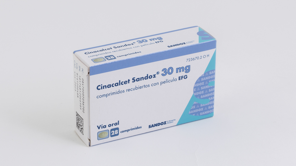 CINACALCET SANDOZ EFG 30 mg 28 COMPRIMIDOS RECUBIERTOS