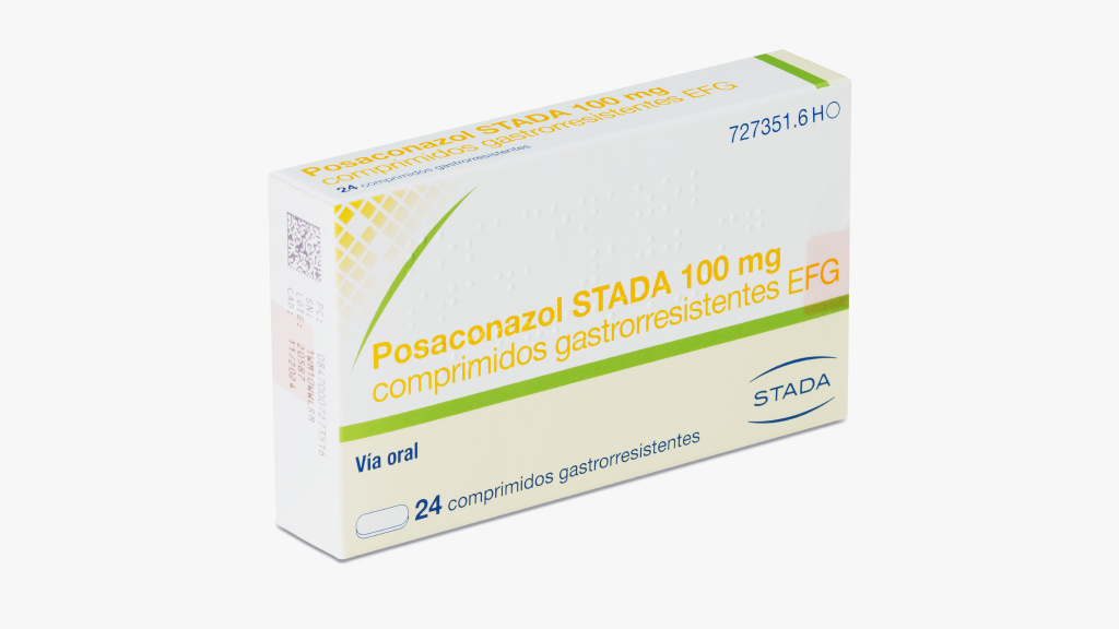 POSACONAZOL STADA EFG 100 mg 24 COMPRIMIDOS GASTRORRESISTENTES BLISTER Al/Al