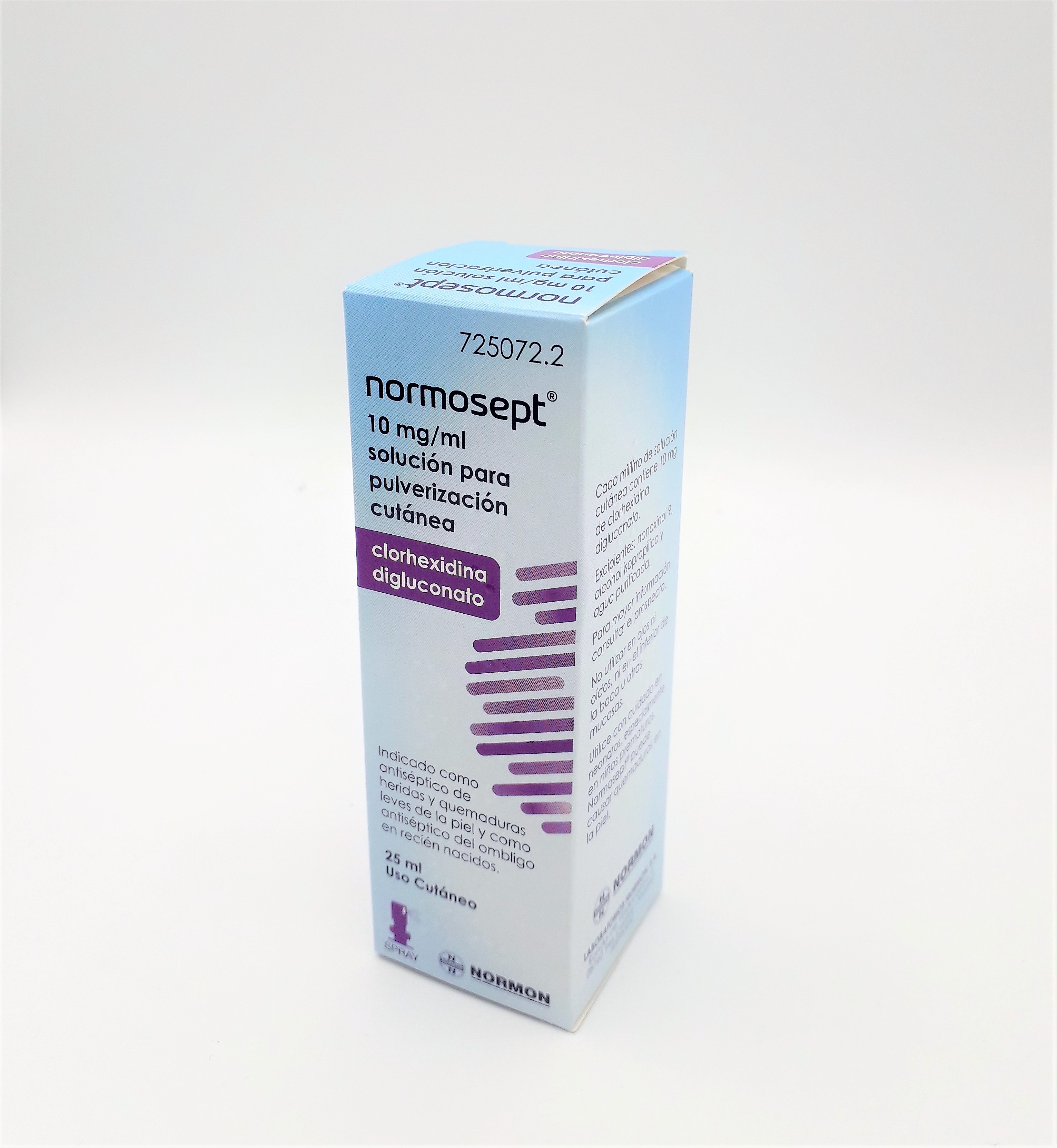 NORMOSEPT 10 mg/ml SOLUCION PARA PULVERIZACION CUTANEA 1 FRASCO 25 ml