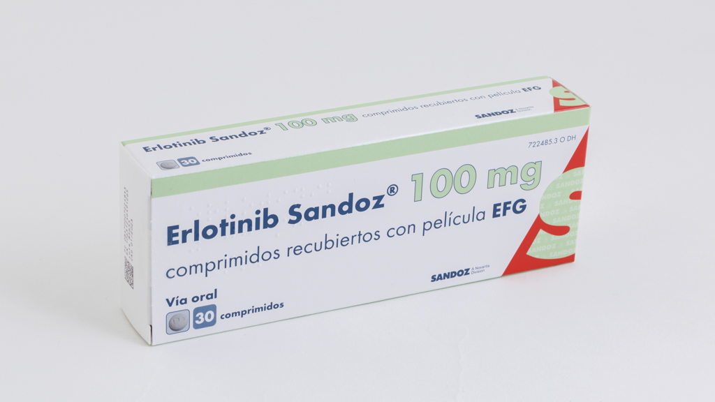 ERLOTINIB SANDOZ EFG 100 mg 30 COMPRIMIDOS RECUBIERTOS