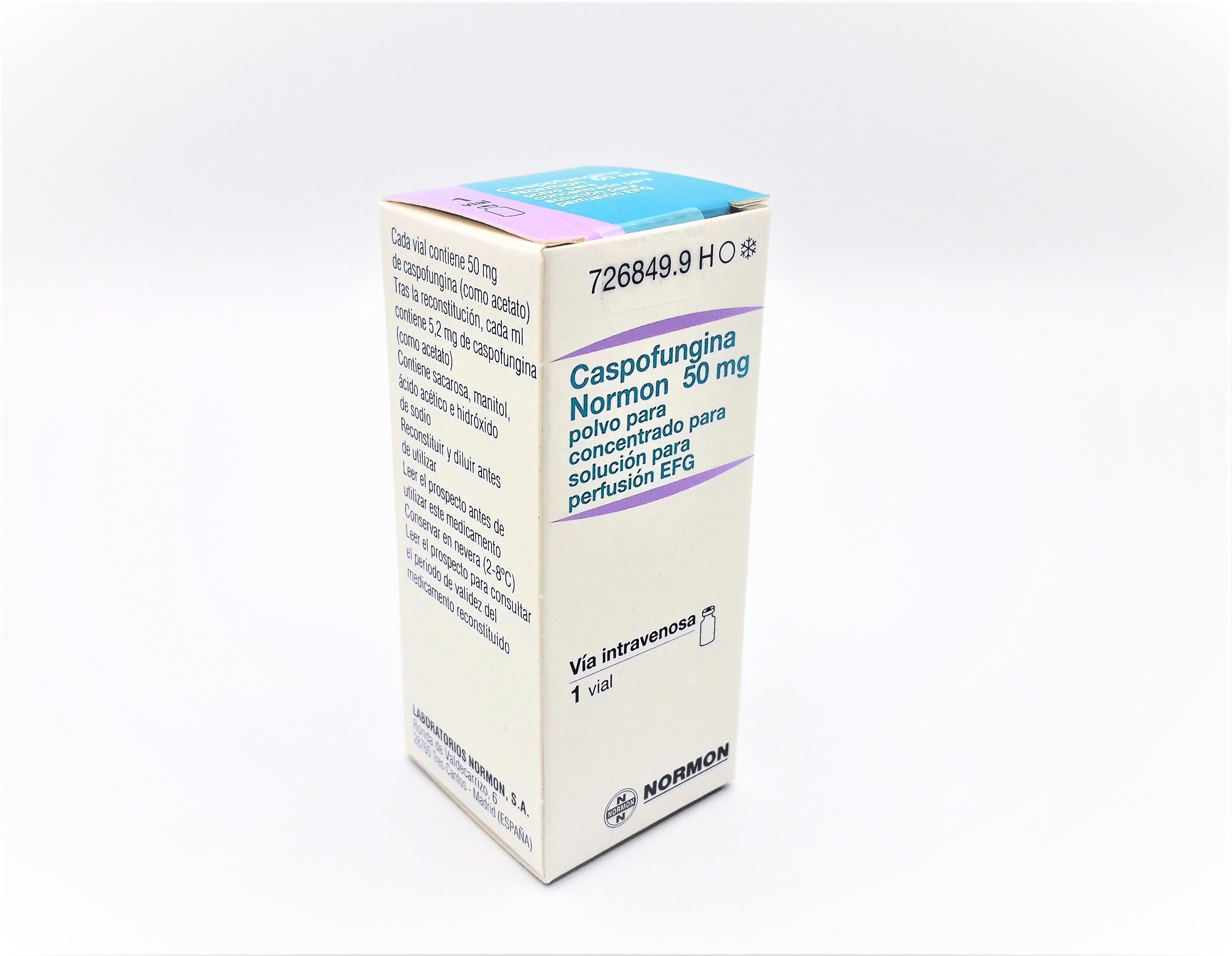 CASPOFUNGINA NORMON EFG 50 mg 1 VIAL POLVO PARA CONCENTRADO PARA SOLUCION PARA PERFUSION