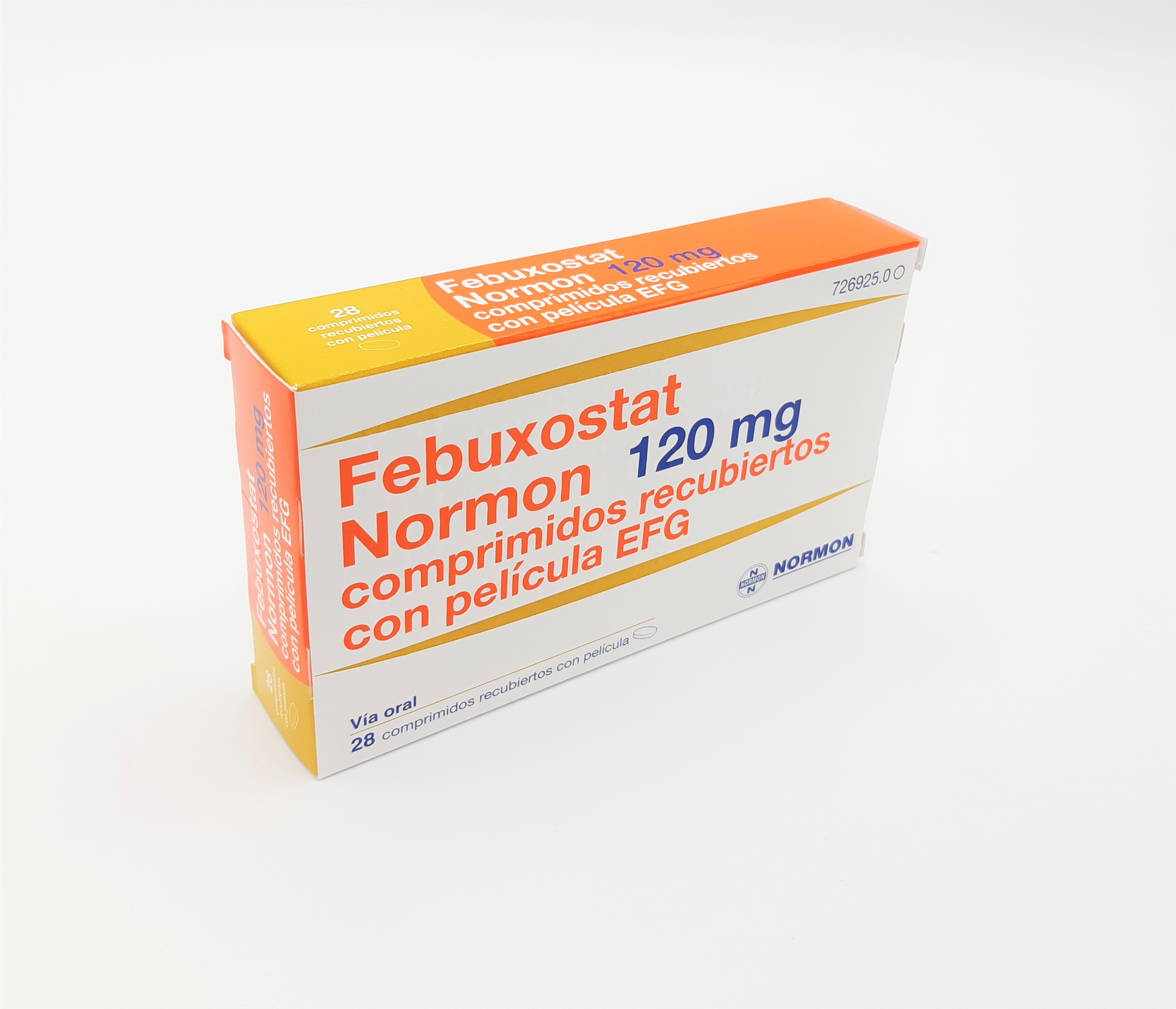 FEBUXOSTAT NORMON EFG 120 mg 28 COMPRIMIDOS RECUBIERTOS
