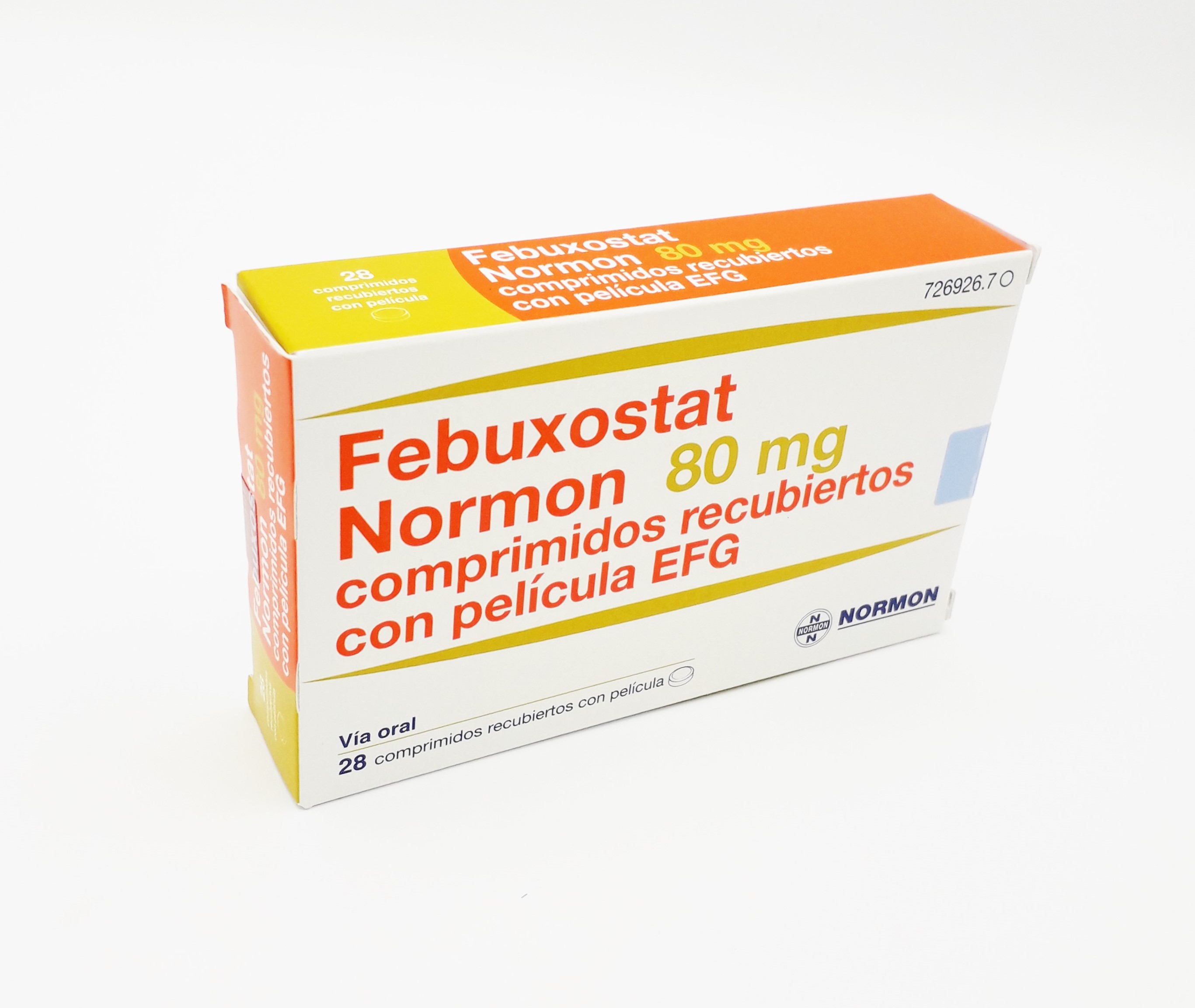 FEBUXOSTAT NORMON EFG 80 mg 28 COMPRIMIDOS RECUBIERTOS