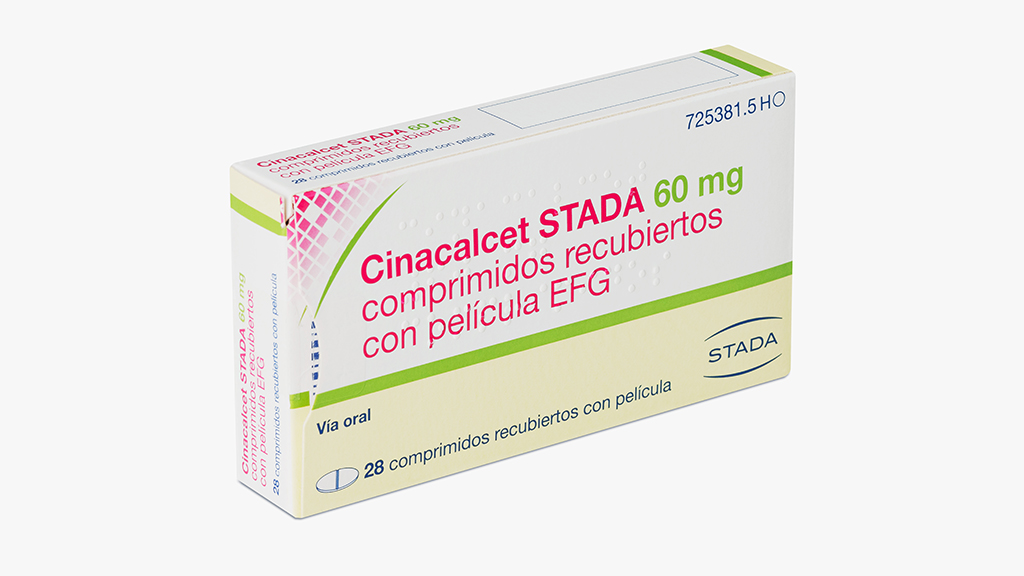 CINACALCET STADA EFG 60 mg 28 COMPRIMIDOS RECUBIERTOS