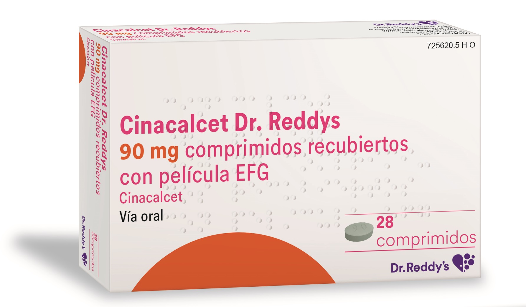 CINACALCET DR. REDDYS EFG 90 mg 28 COMPRIMIDOS RECUBIERTOS