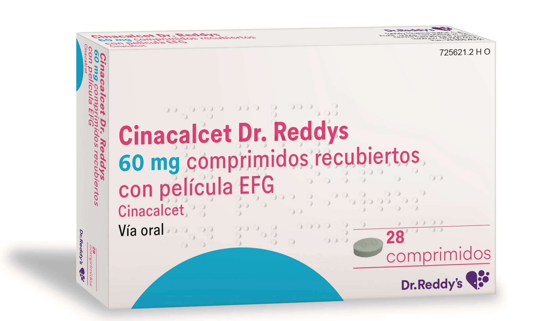 CINACALCET DR. REDDYS EFG 60 mg 28 COMPRIMIDOS RECUBIERTOS