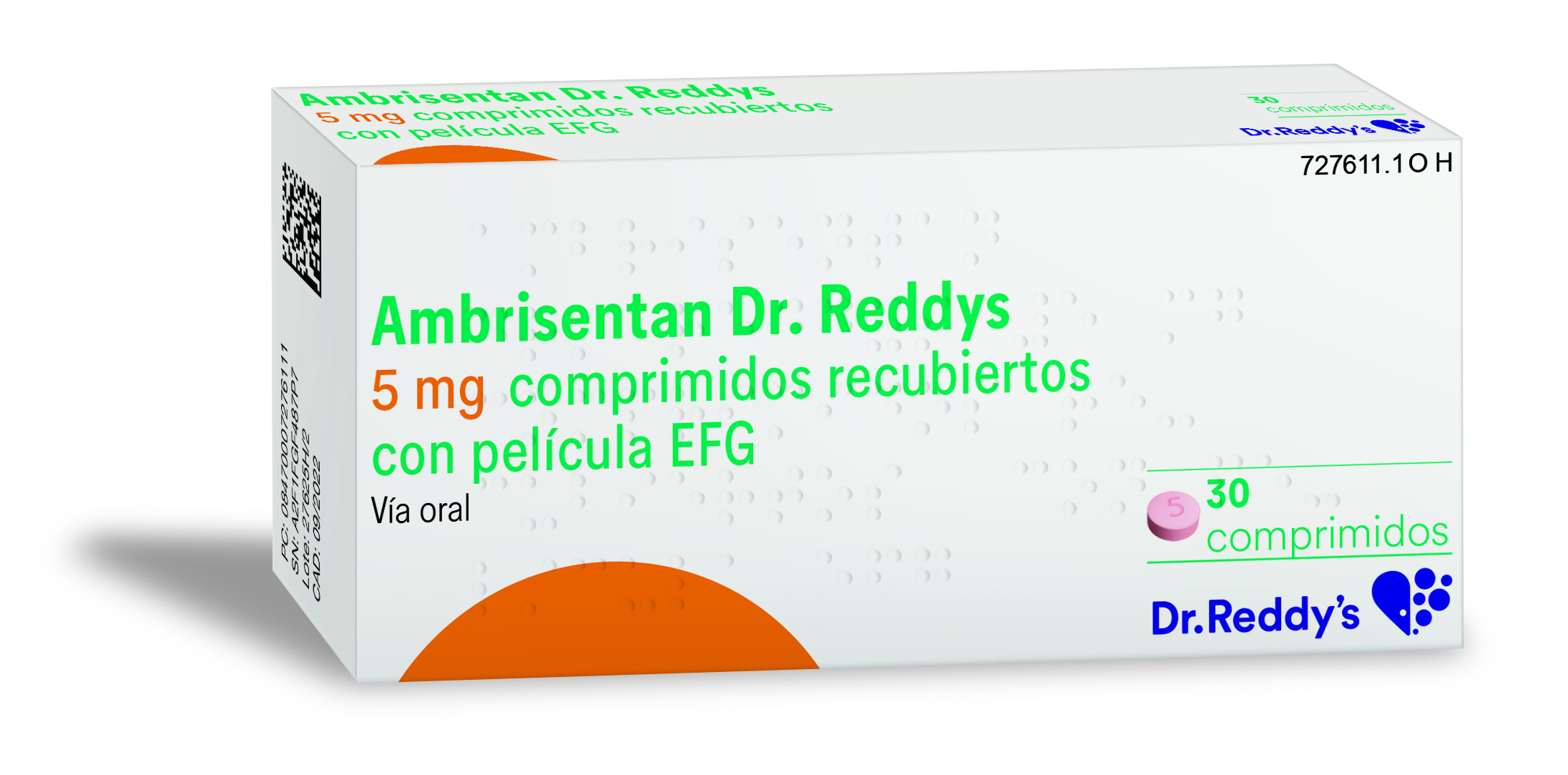 AMBRISENTAN DR. REDDYS EFG 5 mg 30 COMPRIMIDOS RECUBIERTOS BLISTER PVC/PE/PVDC-Al