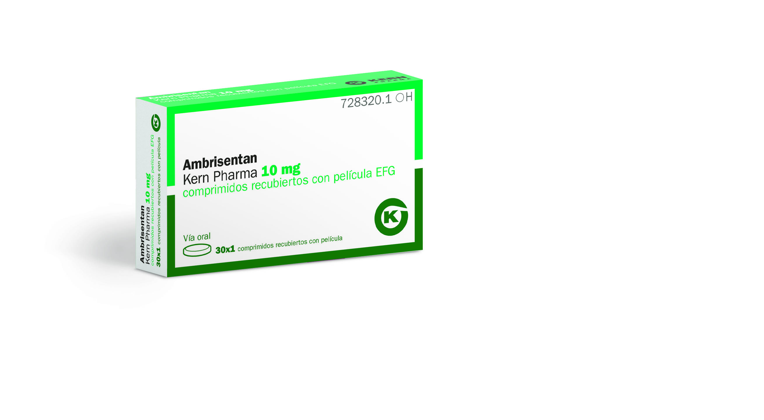 AMBRISENTAN KERN PHARMA EFG 10 mg 30 COMPRIMIDOS RECUBIERTOS
