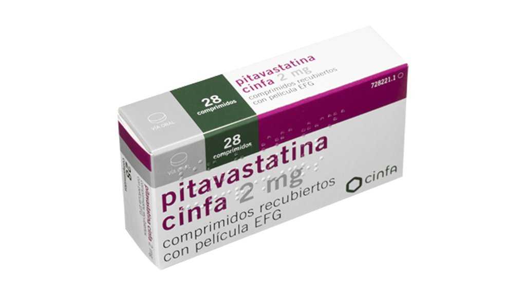 PITAVASTATINA CINFA EFG 2 mg 28 COMPRIMIDOS RECUBIERTOS