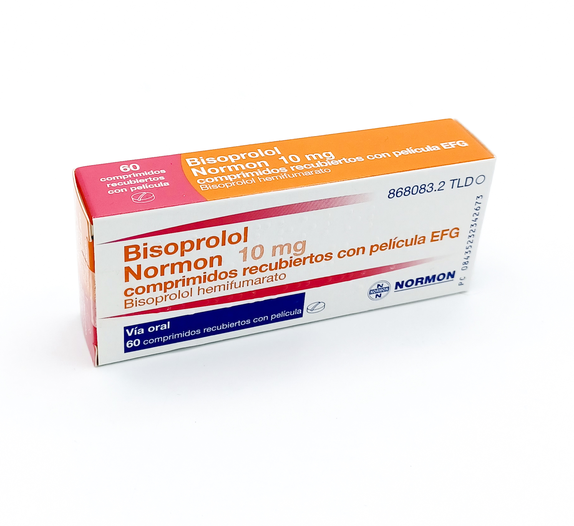BISOPROLOL NORMON EFG 10 mg 30 COMPRIMIDOS RECUBIERTOS