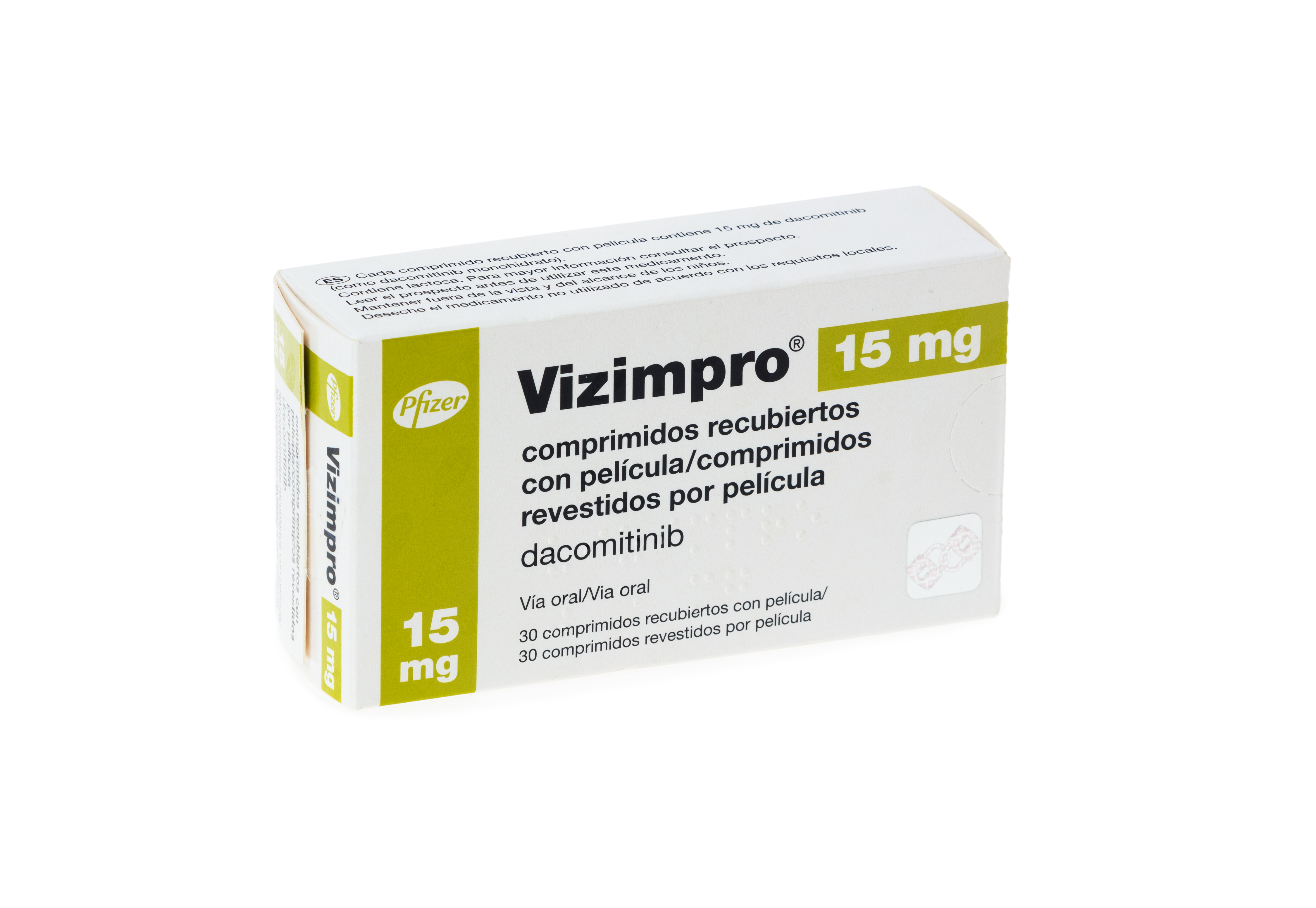 VIZIMPRO 15 mg 30 COMPRIMIDOS RECUBIERTOS