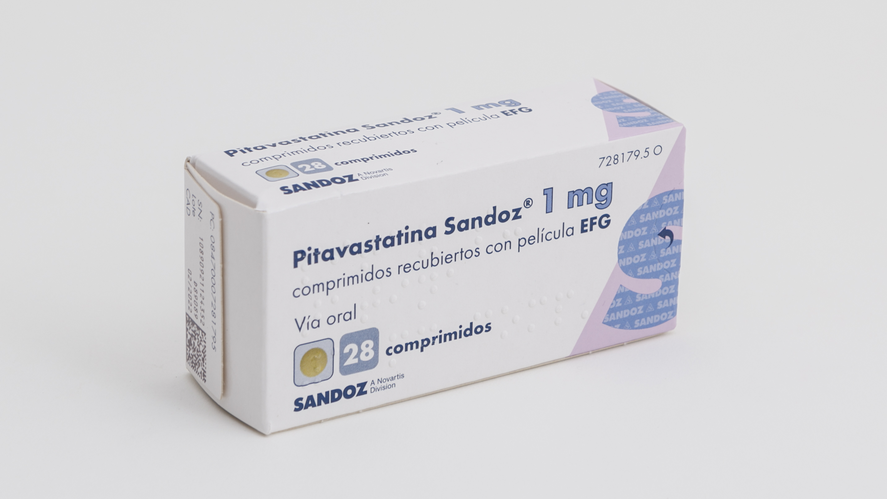PITAVASTATINA SANDOZ EFG 1 mg 28 COMPRIMIDOS RECUBIERTOS