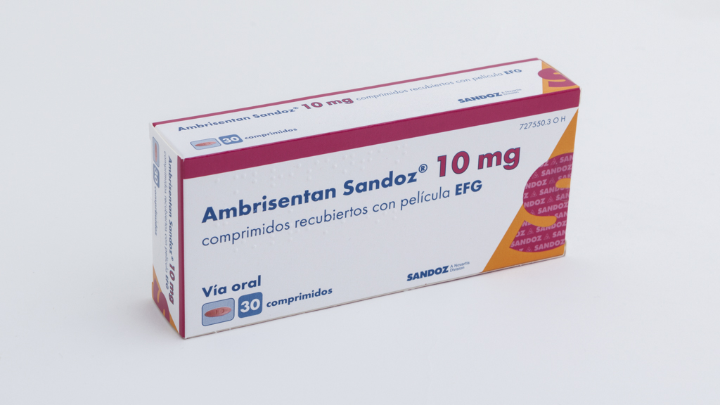 AMBRISENTAN SANDOZ EFG 10 mg 30 COMPRIMIDOS RECUBIERTOS BLISTER PVC/PE/PVDC-Al