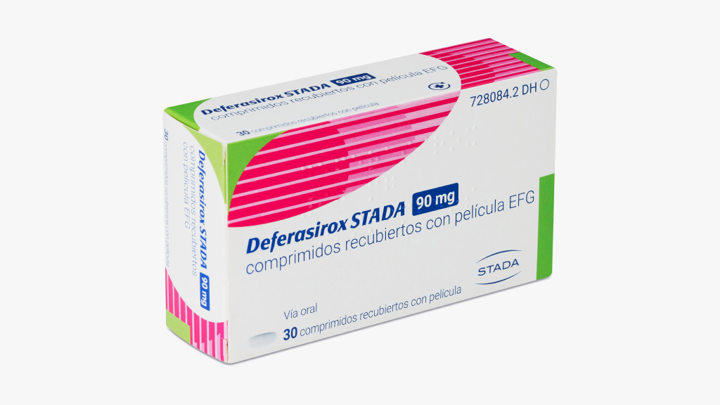 DEFERASIROX STADA EFG 90 mg 30 COMPRIMIDOS RECUBIERTOS