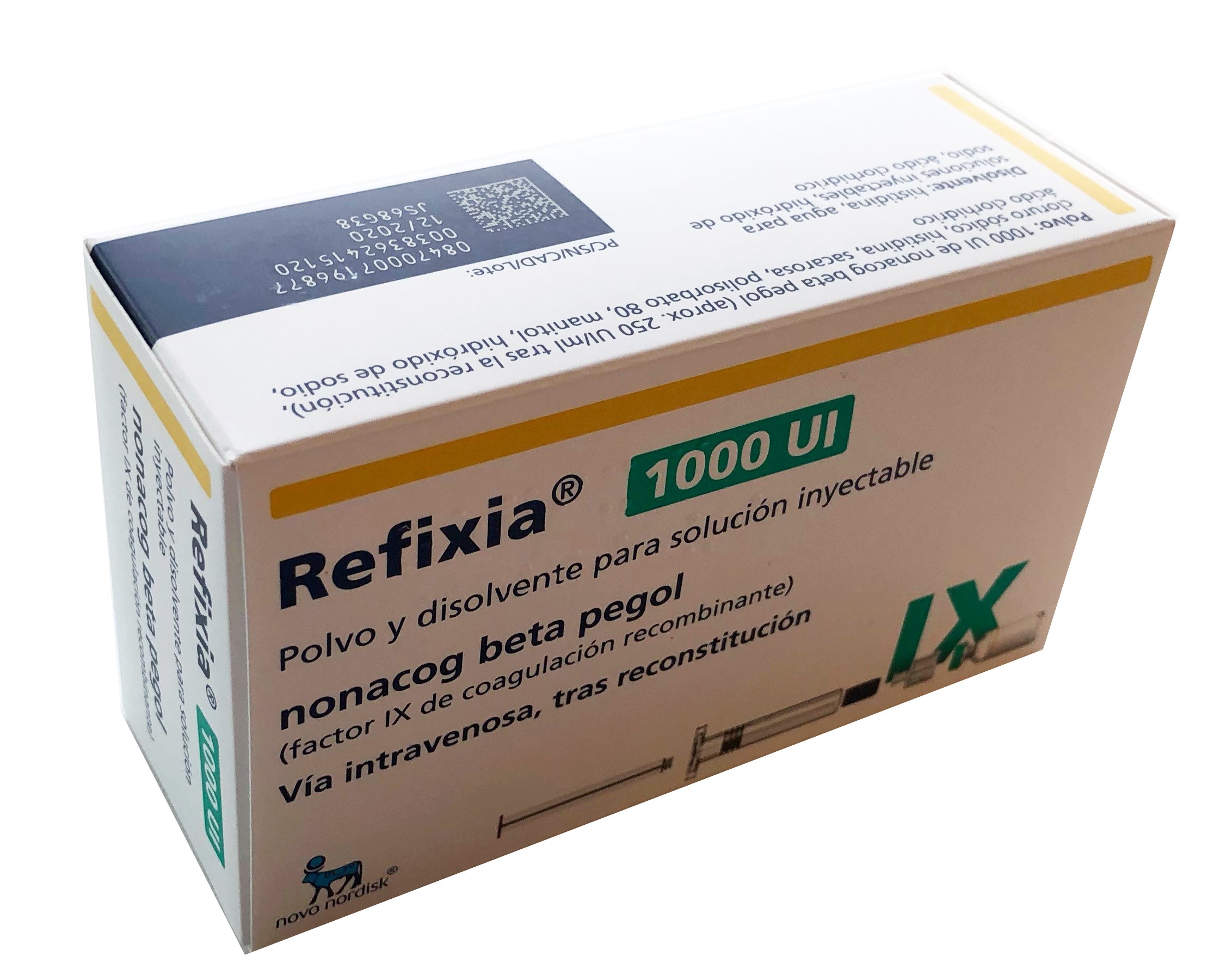 REFIXIA 1000 UI 1 VIAL POLVO PARA SOLUCION INYECTABLE + 1 JERINGA PRECARGADA DISOLVENTE