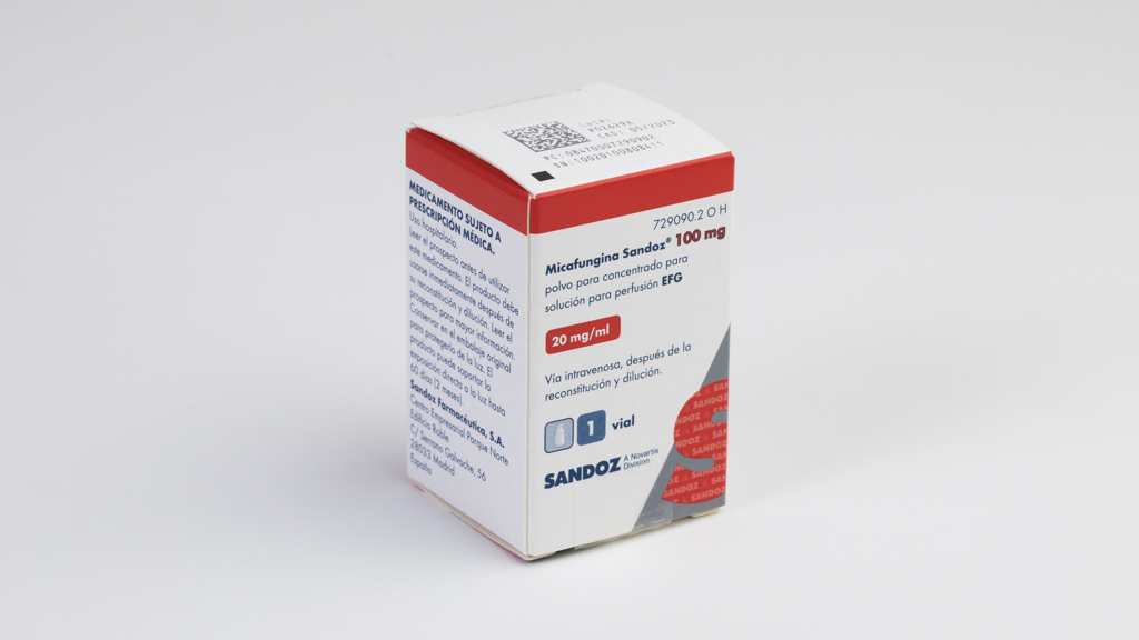 MICAFUNGINA SANDOZ EFG 100 mg 1 VIAL POLVO PARA CONCENTRADO PARA SOLUCION PARA PERFUSION