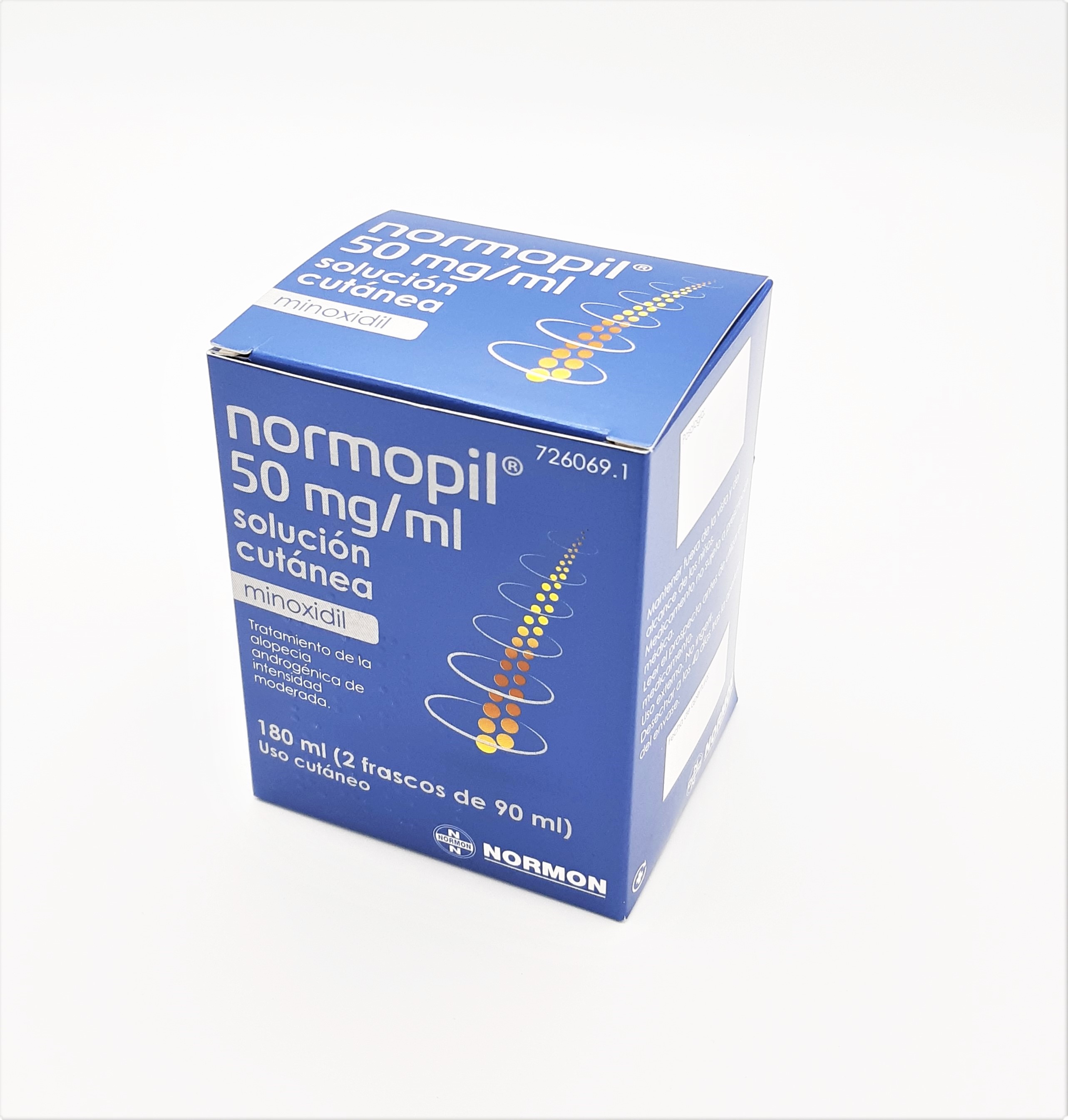 NORMOPIL 50 mg/ml 2 FRASCOS SOLUCION CUTANEA 90 ml