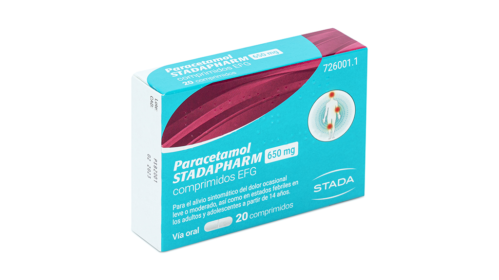 PARACETAMOL STADAPHARM EFG 650 mg 20 COMPRIMIDOS