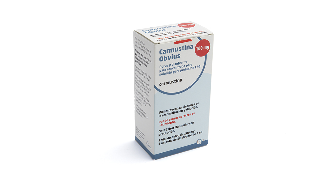CARMUSTINA MEDAC EFG 100 mg 1 VIAL POLVO PARA CONCENTRADO PARA SOLUCION PARA PERFUSION + 1 AMPOLLA DISOLVENTE 3 ml