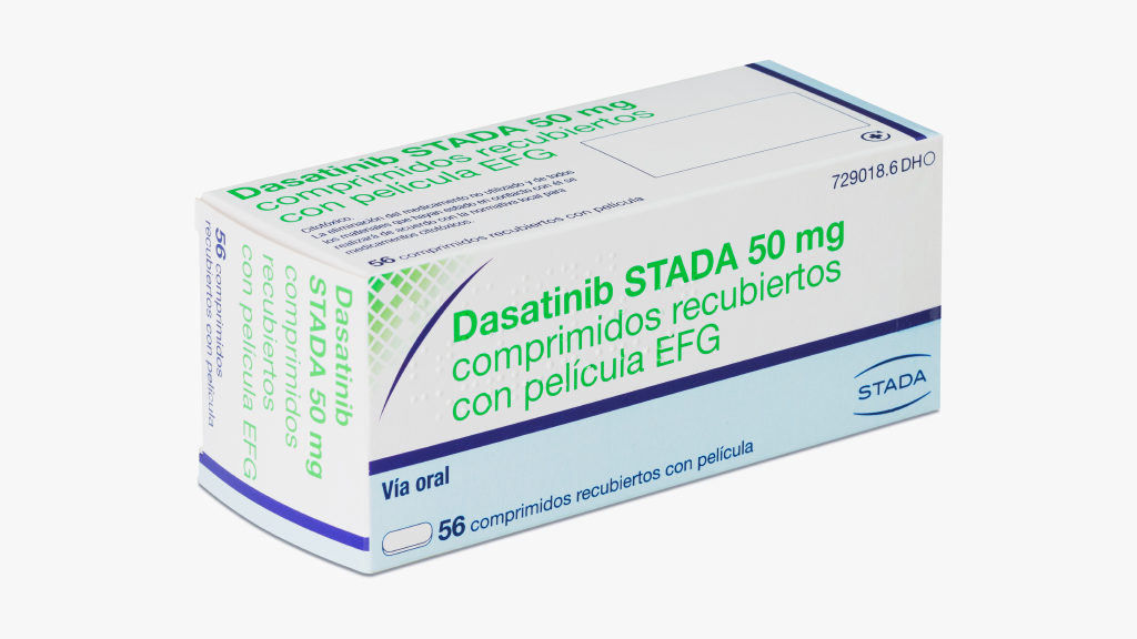 DASATINIB STADA EFG 50 mg 56 COMPRIMIDOS RECUBIERTOS