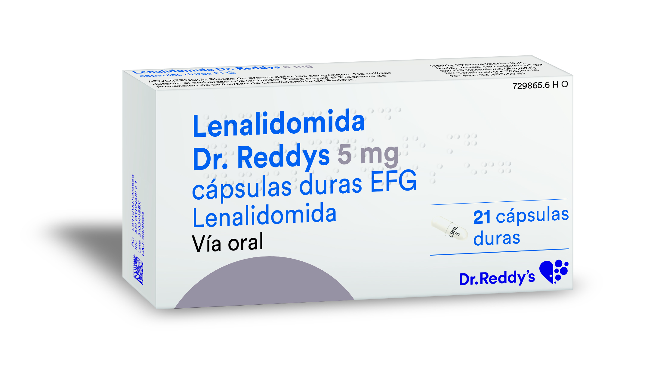 LENALIDOMIDA DR. REDDYS EFG 5 mg 21 CAPSULAS
