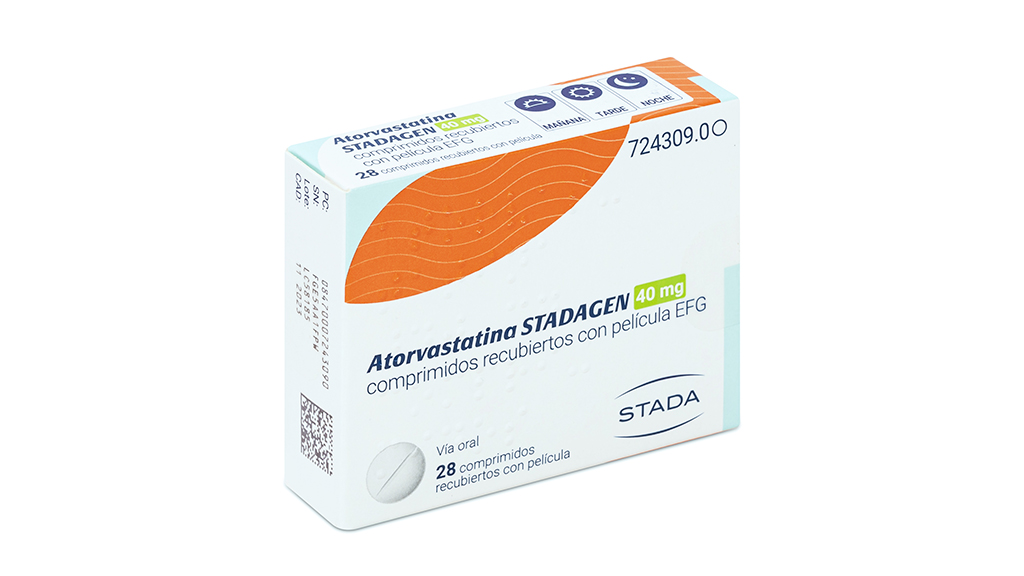 ATORVASTATINA STADAGEN EFG 40 mg 28 COMPRIMIDOS RECUBIERTOS BLISTER PVC-PE-PVDC-Al
