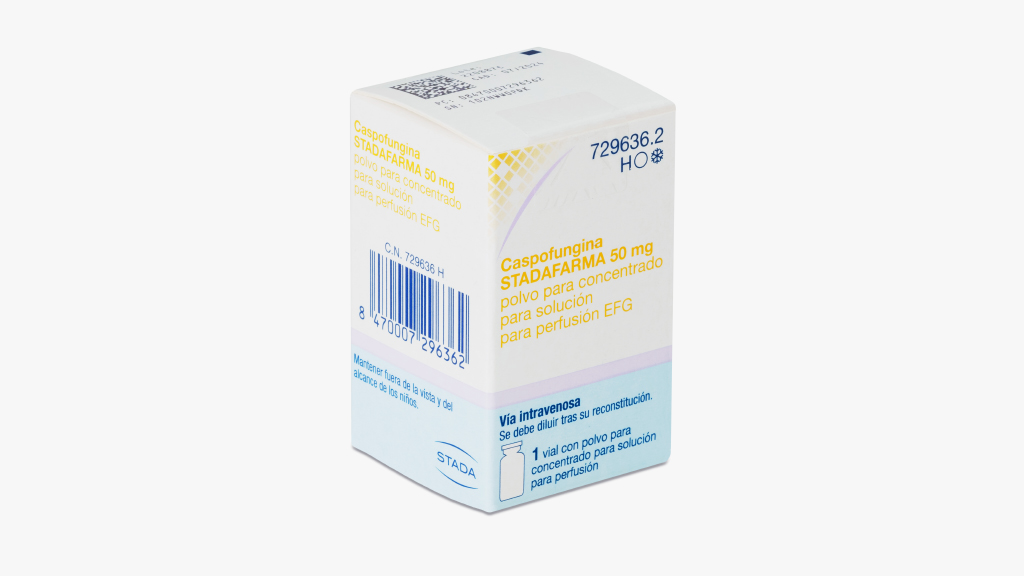 CASPOFUNGINA STADAFARMA EFG 50 mg 1 VIAL POLVO PARA CONCENTRADO PARA SOLUCION PARA PERFUSION