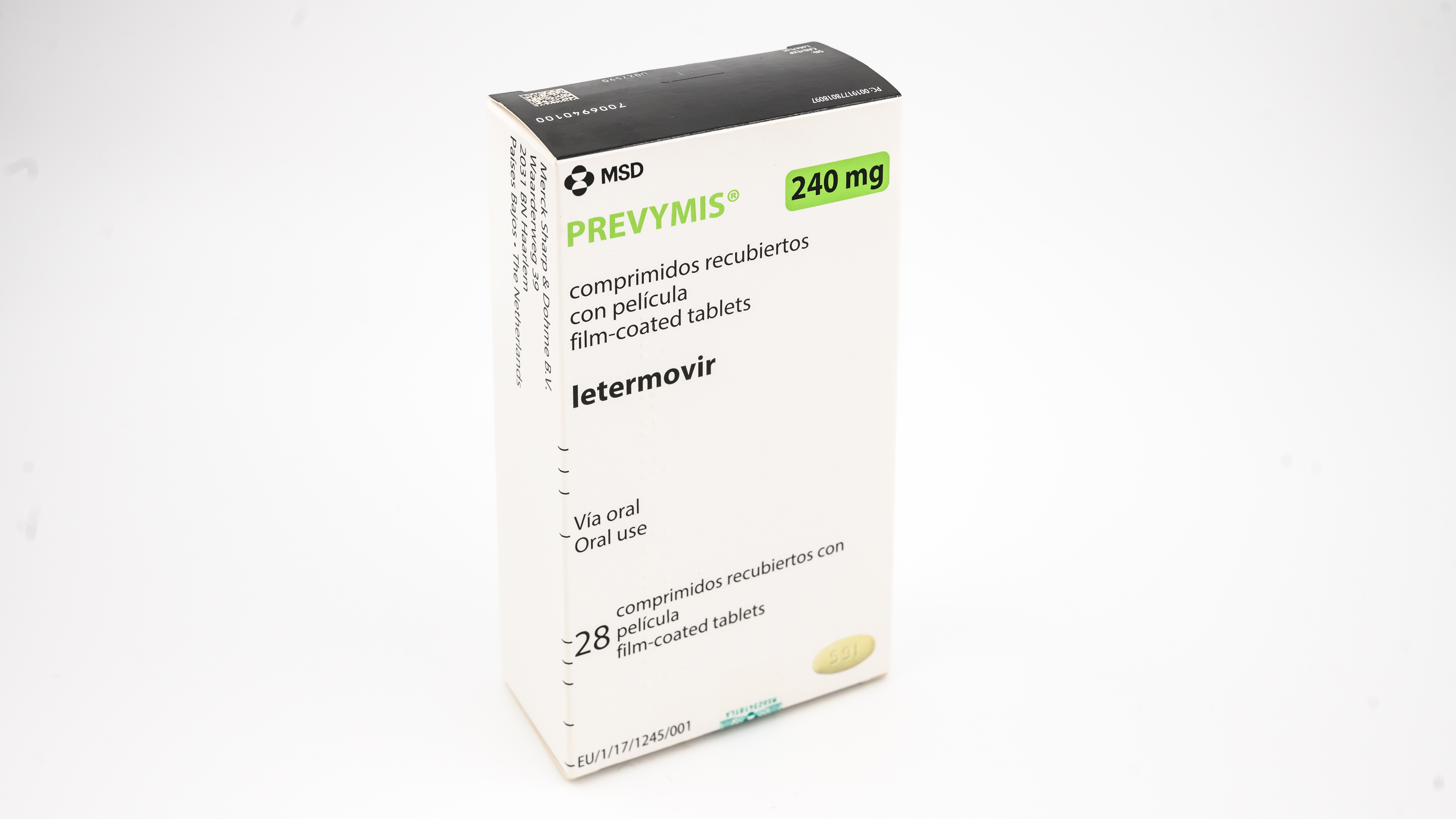 PREVYMIS 240 mg 28 COMPRIMIDOS RECUBIERTOS
