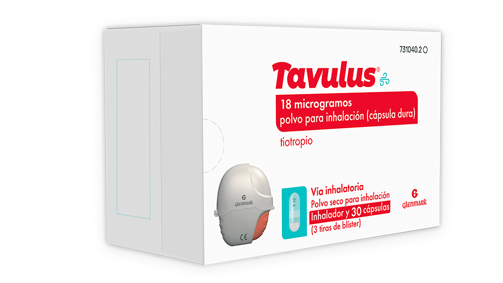 TAVULUS 18 microgramos 30 CAPSULAS POLVO PARA INHALACION + INHALADOR