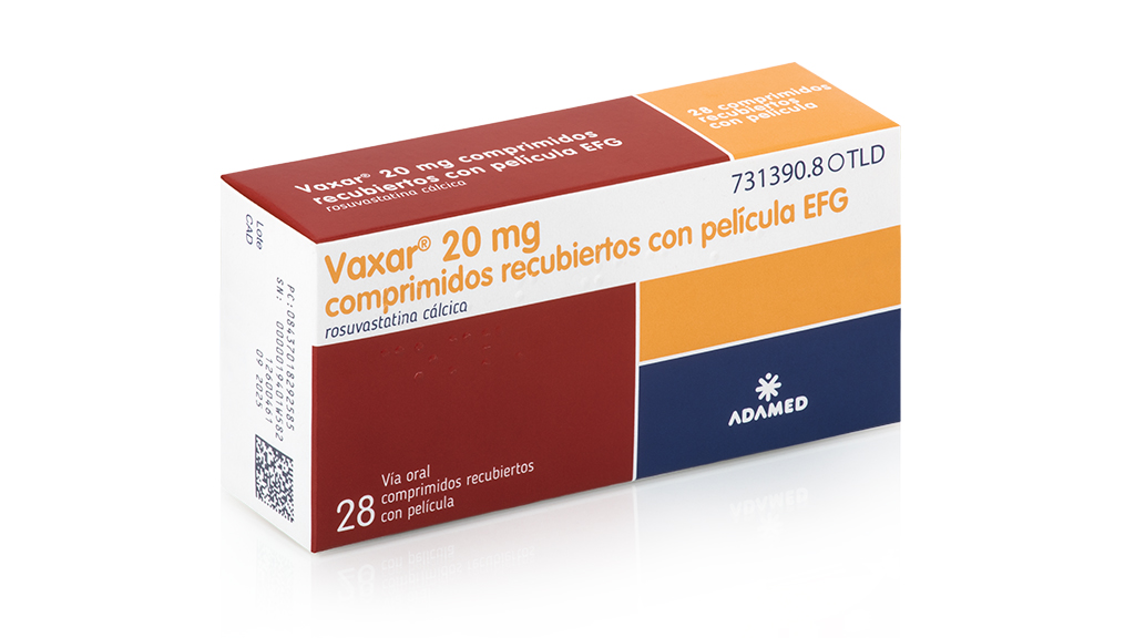 VAXAR EFG 20 mg 28 COMPRIMIDOS RECUBIERTOS